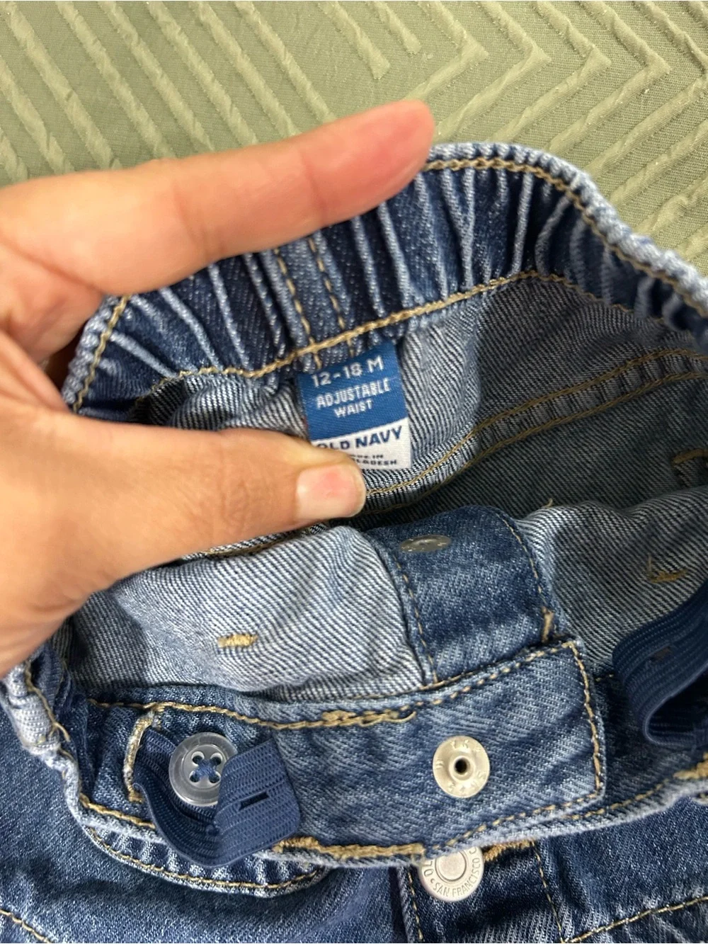 Old Navy Medium Blue Adjustable-Waist Denim Skirt